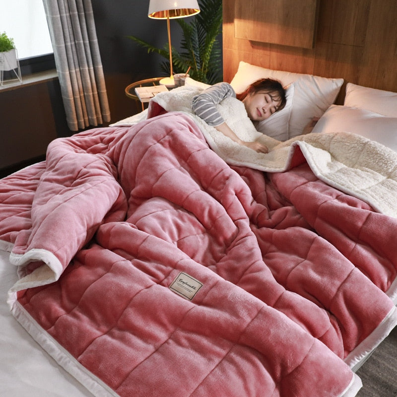 Cozy Thick Fleece Throw Blanket