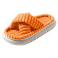 Cushioned Arch-Support Open-Toe Platform Slippers
