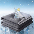 Gray Cooling Comforter Queen 90X102 Oversized, Cool Comforters for Hot Sleepers, Cold Blanket, Lightweight Summer Comforter, Cooling Quilt