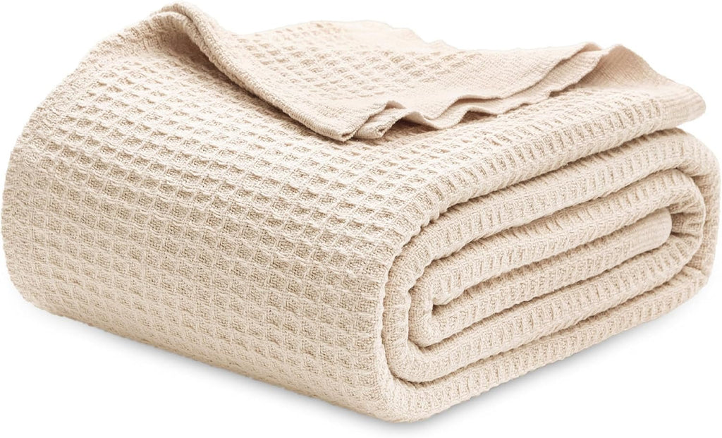 Cotton Waffle Weave Couch Throw Blanket