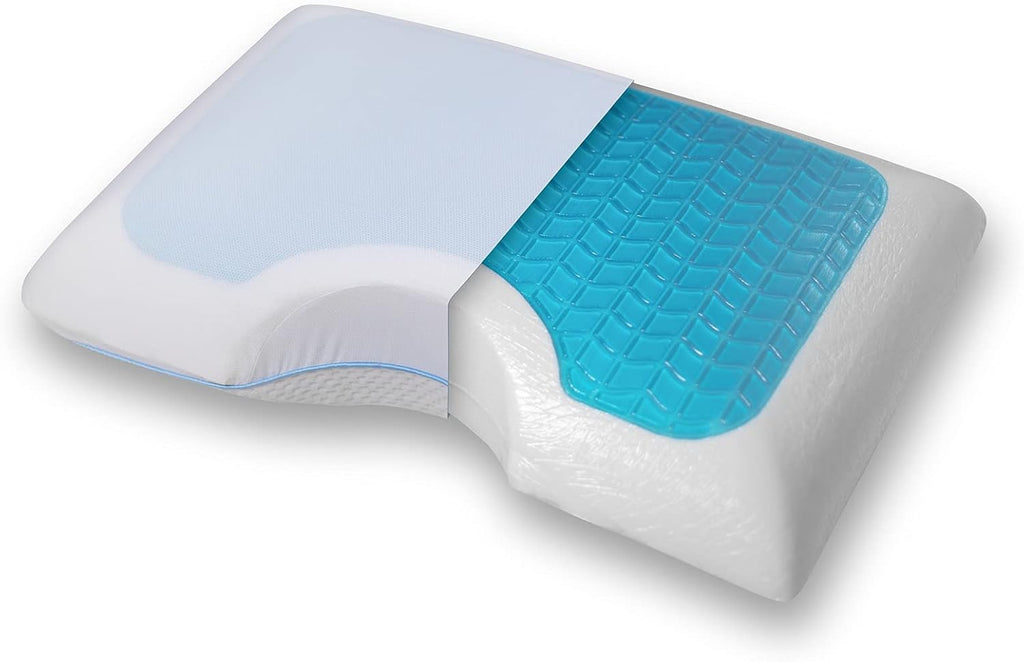 Cooling Gel Contoured Memory Foam Side Sleeper Pillow