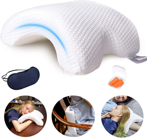 Arched Memory Foam Arm-Rest Cuddle Pillow