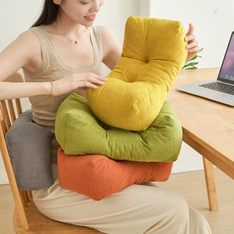 Plush Knit Lumbar Support Seat Pillow