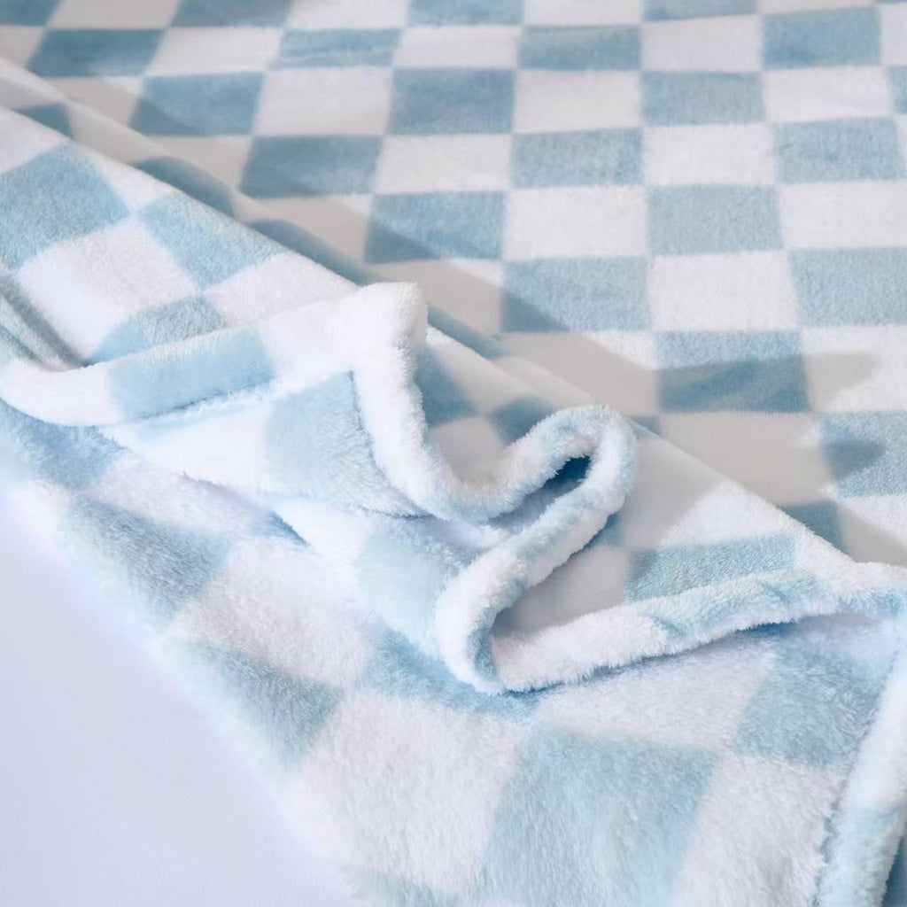 4-Pack Soft Checkered Baby Blankets